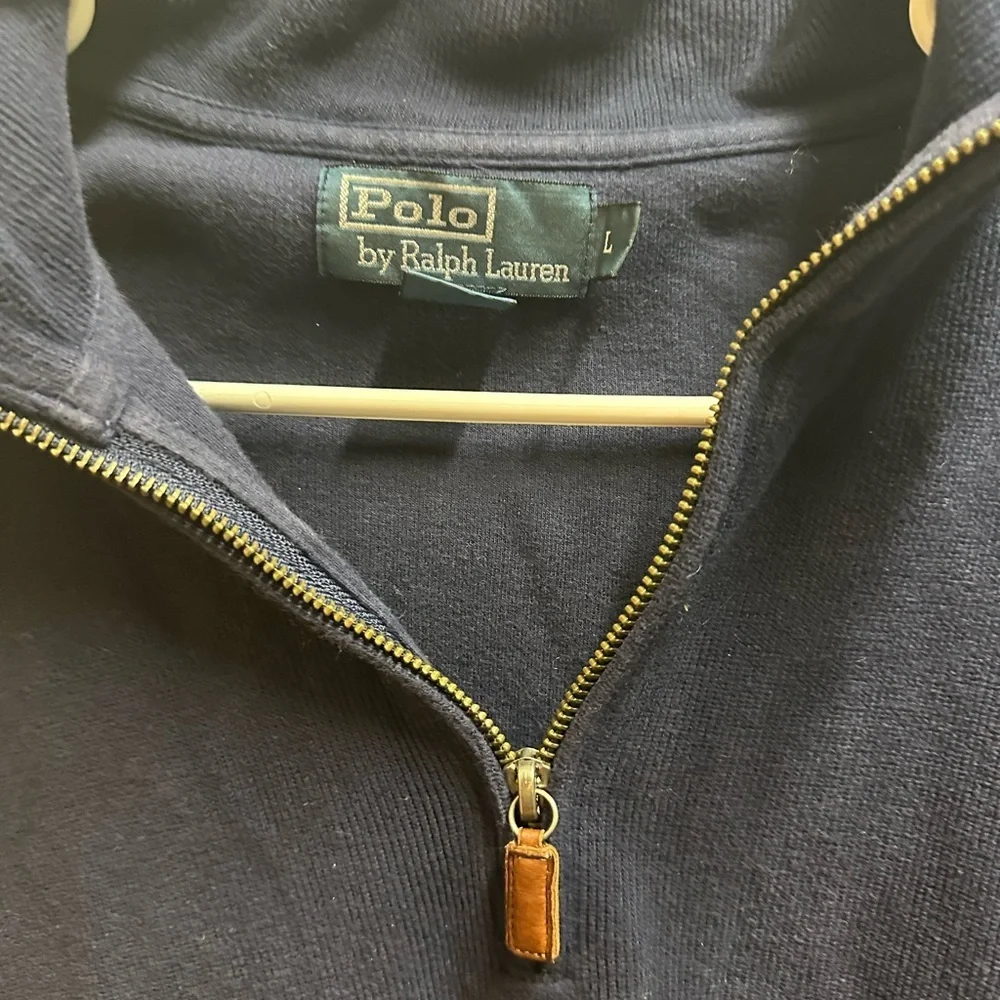 Ralph Lauren men's sweater with half zipper size L pre owned # 583